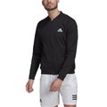 adidas Tennis-Trainingsjacke Stretch Woven (Stretchmaterial, feuchtigkeitsabsorbierend) #22 schwarz Herren